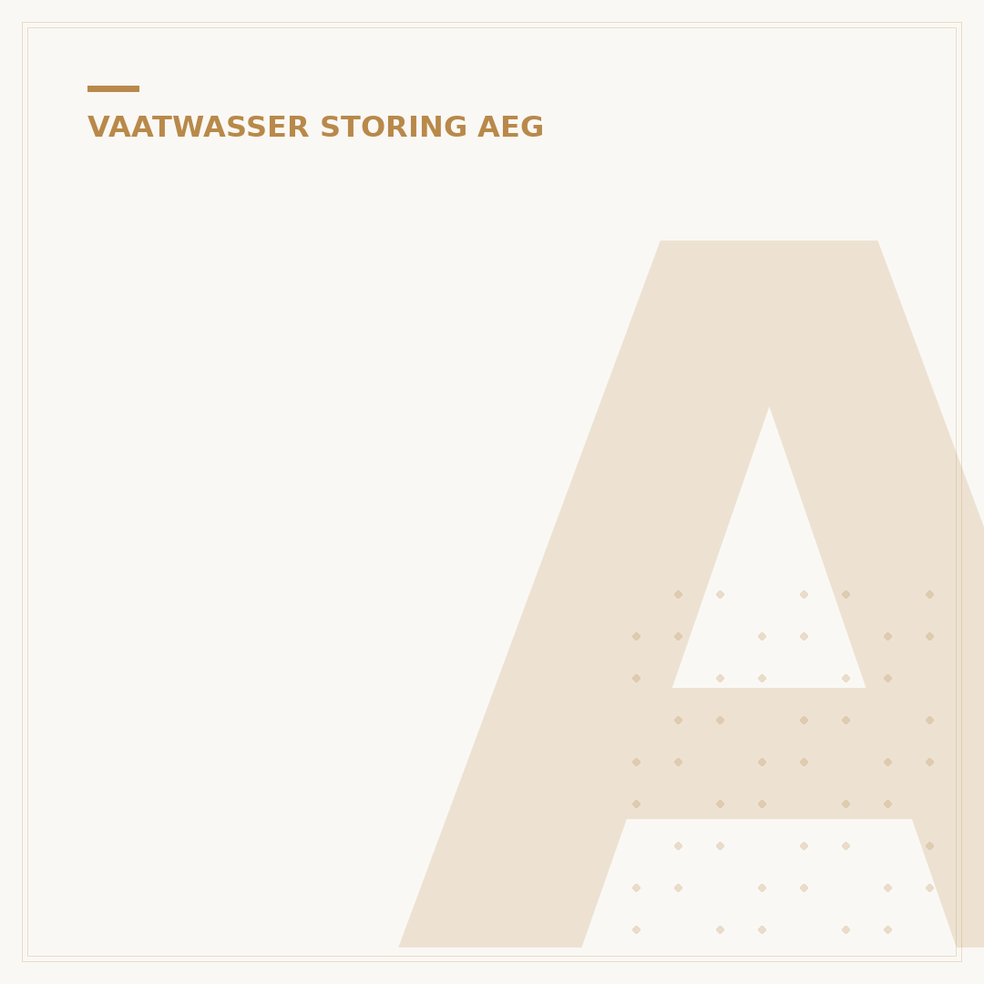 AEG Vaatwasser Storing I30? 5 Oplossingen voor Snelle Reparatie