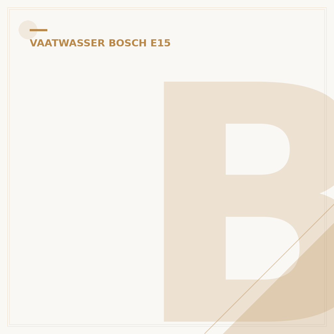 Bosch Vaatwasser Code E15: Oplossing Binnen 5 Minuten