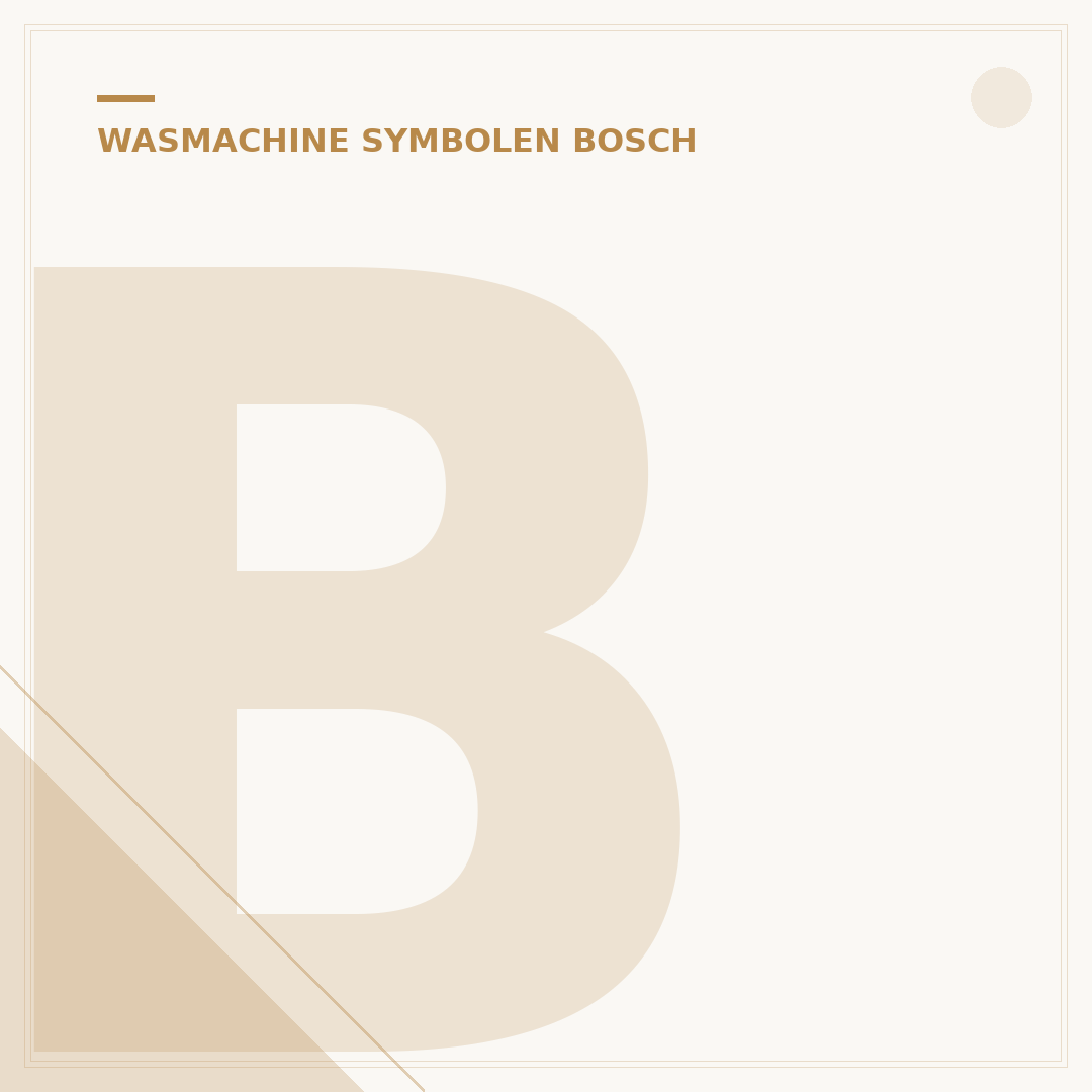 Bosch Wasmachine Symbolen Betekenis: Uw Gids in 5 Meteen