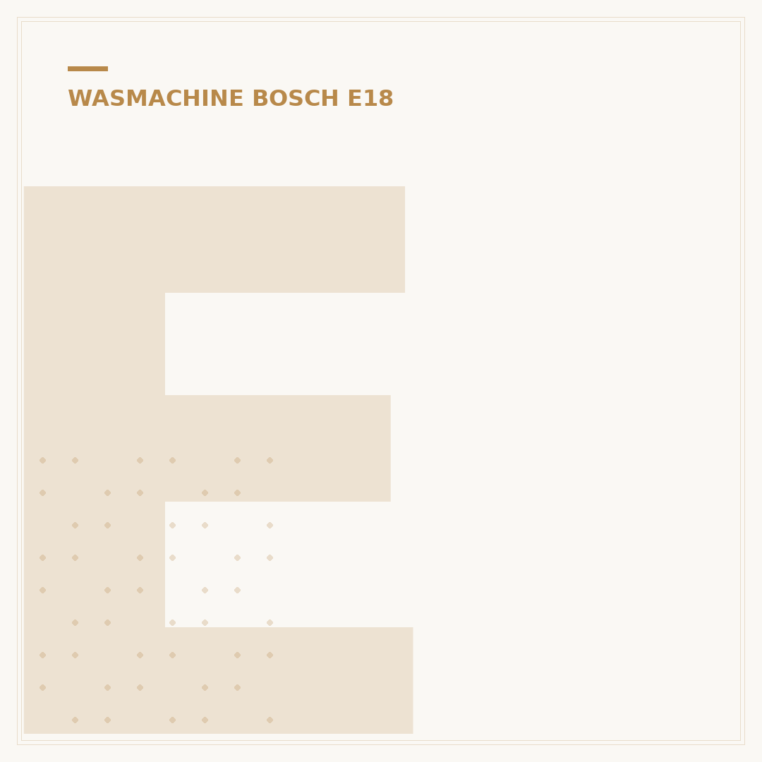 E18 Bosch Wasmachine: Oplossen & Voorkomen in 5 Stappen