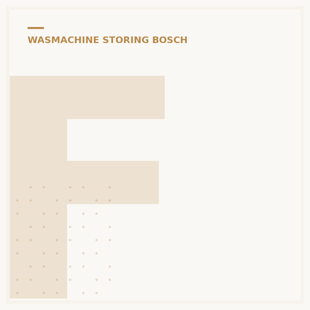 Foutcode E36 Bosch Wasmachine: Snelle Oplossing & Voorkomen