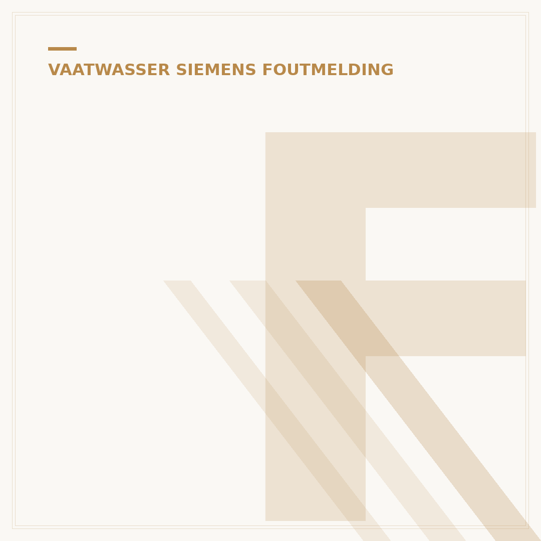 Foutmelding Siemens Vaatwasser: 5 Oorzaken & Oplossingen Nu