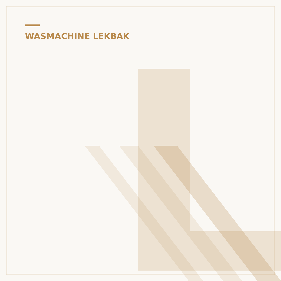 Lekbak Wasmachine 65x65: Waarom de Juiste Keuze Cruciaal Is