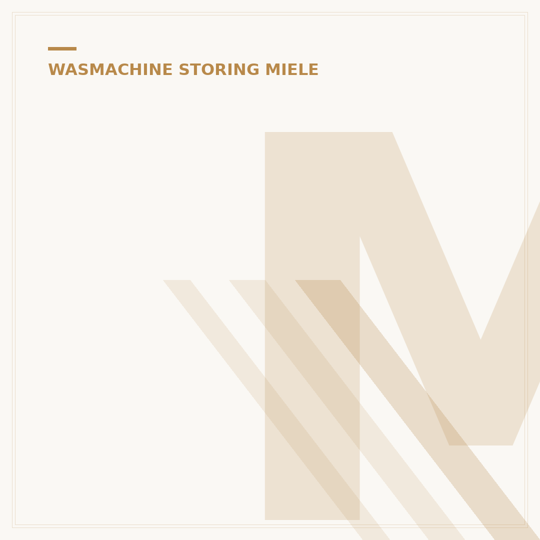 Miele Wasmachine Storing F50 Oplossen: Snelle Gids