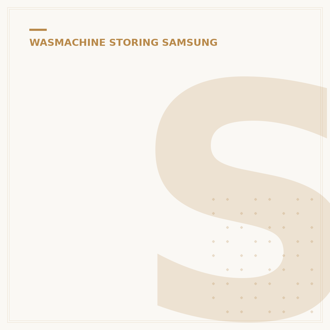 Samsung Wasmachine Foutcodes: Oplossingen & Voorkoming