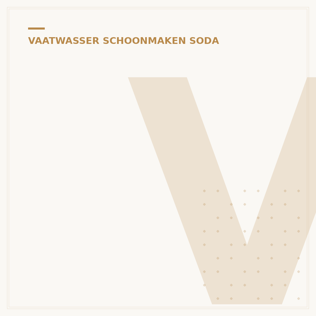 Vaatwasser reinigen met soda: 1 simpele methode