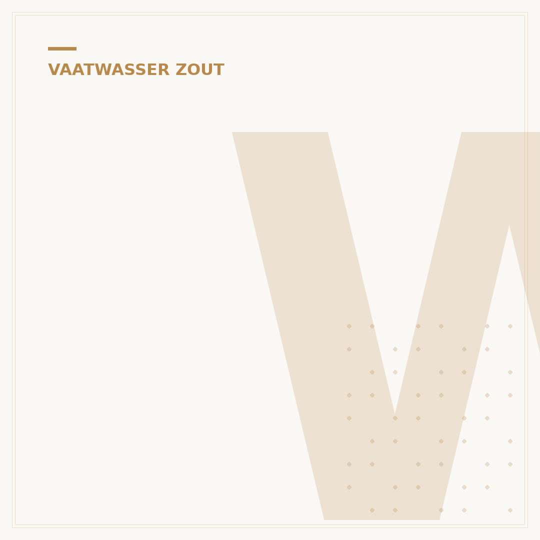 Waar moet zout in vaatwasser? 1 plek voor glanzend servies