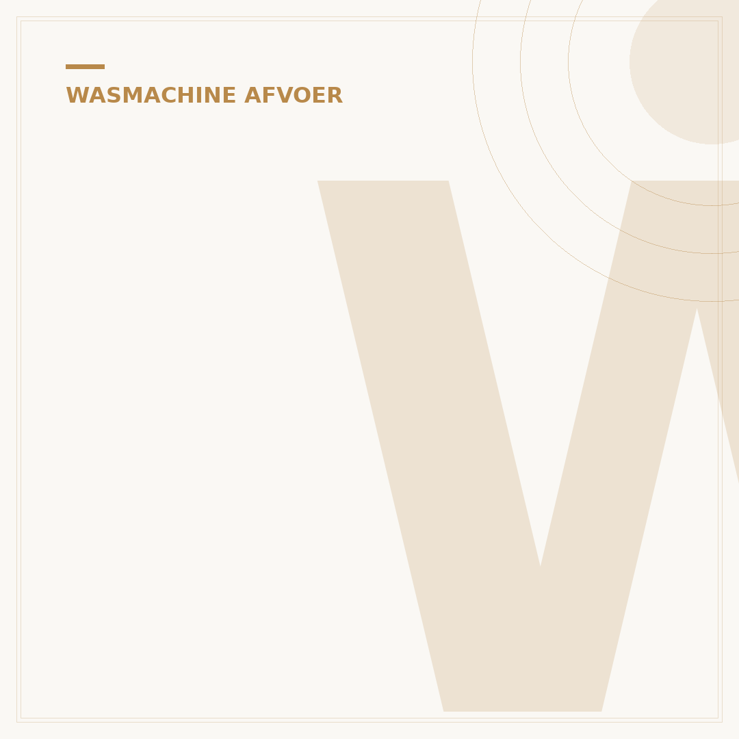 Wasmachine Afvoer: Optimale Installatie en Onderhoud Gids