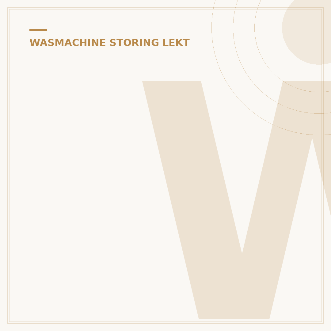 Wasmachine lekt water: 5 Oorzaken & Directe Oplossingen