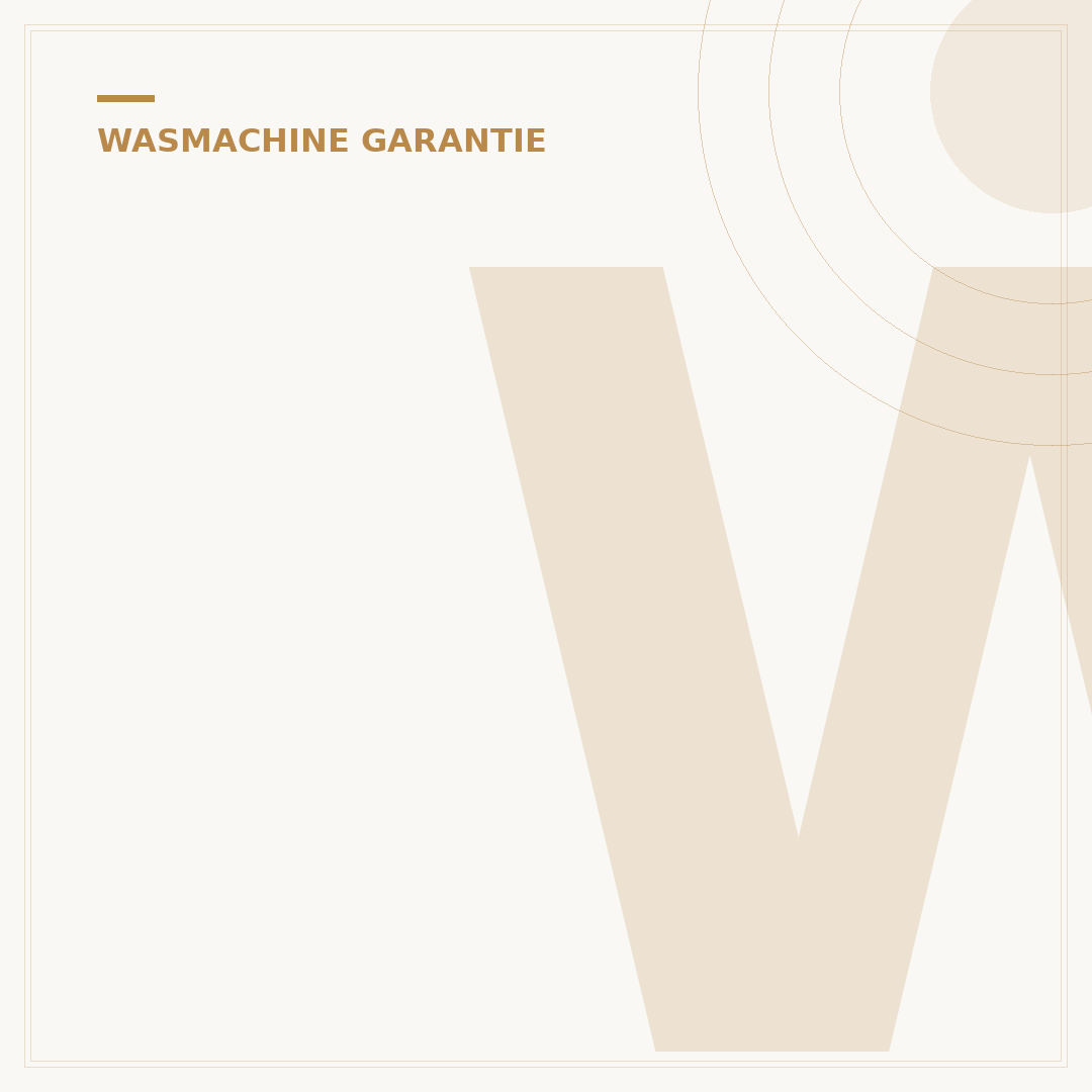 Wettelijke Garantie Wasmachine: 5 Jaar Dekking & Uw Rechten