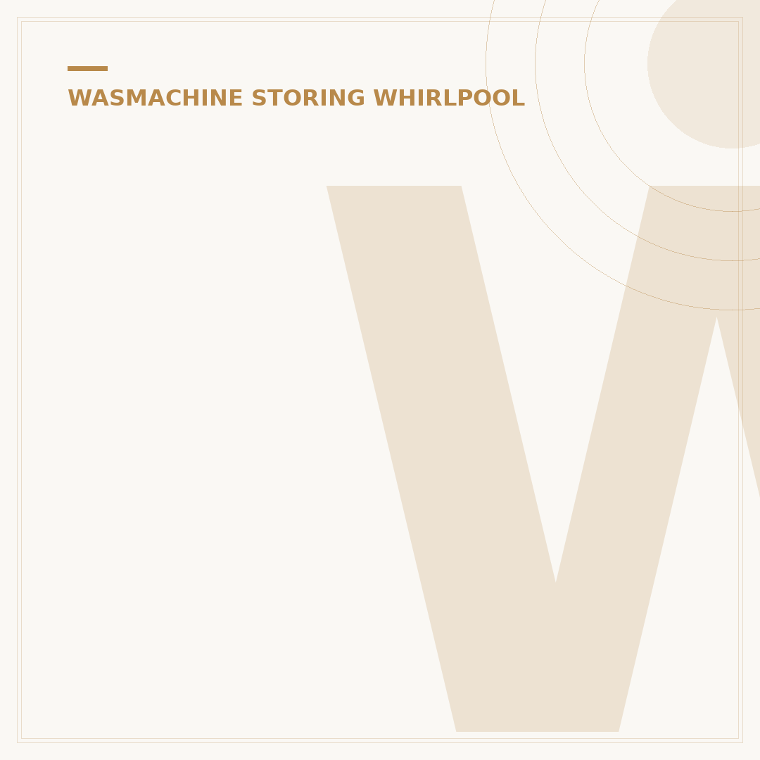 Whirlpool Wasmachine Storing F12: Oplossingen & Oorzaken